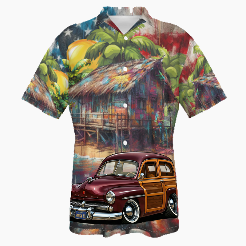 HANGN10 (CA) Hawaiian Shirt - Patriotic
