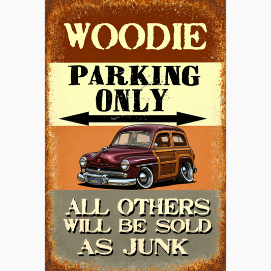 HANGN10 (CA) Sign - Woodie Parking Only II