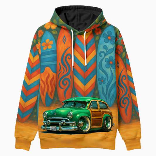 HBWOODY (CA) Woodie Hoodie - Surfboard