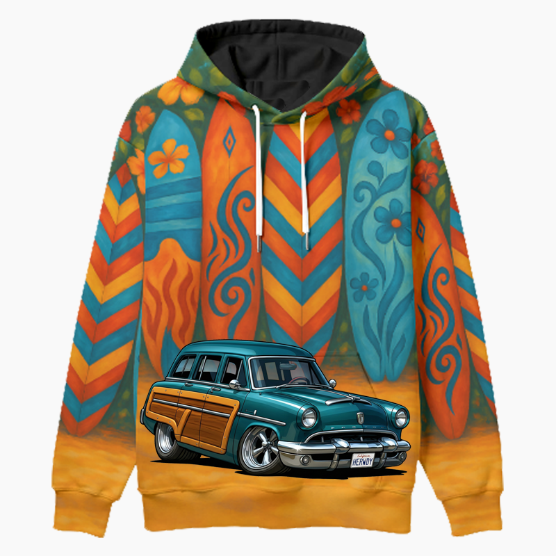 HERWDY (CA) Woodie Hoodie - Surfboard