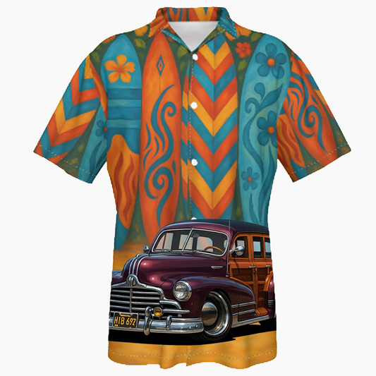 HIB692 (CA) Hawaiian Shirt - Surfboard