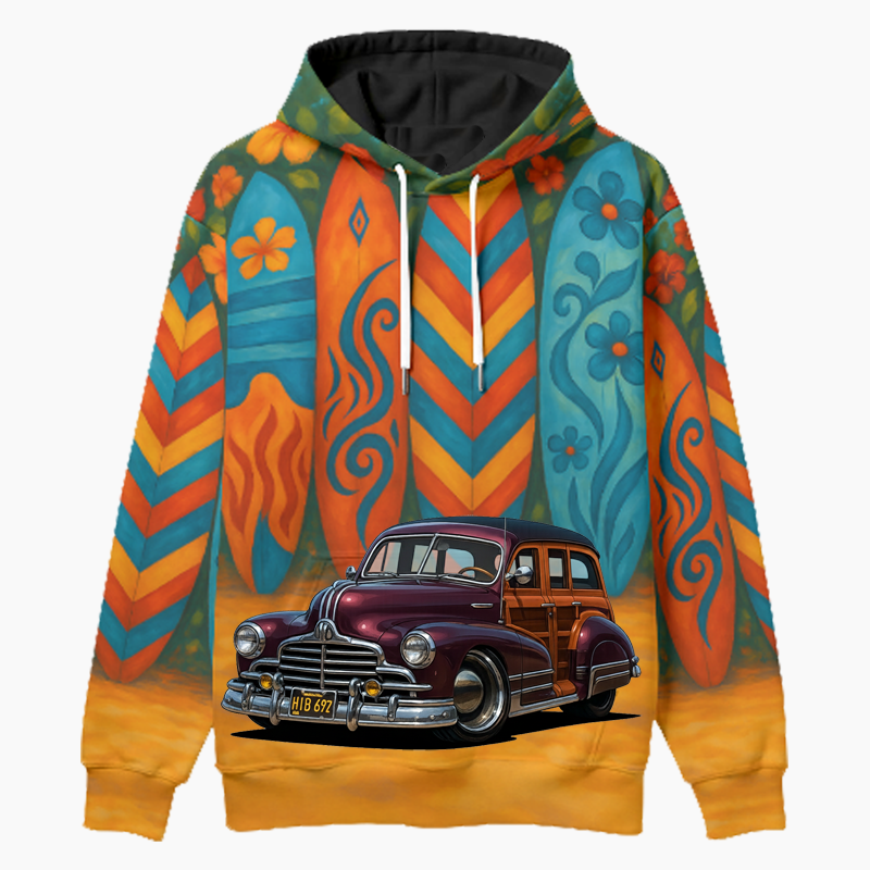 HIB692 (CA) Woodie Hoodie - Surfboard