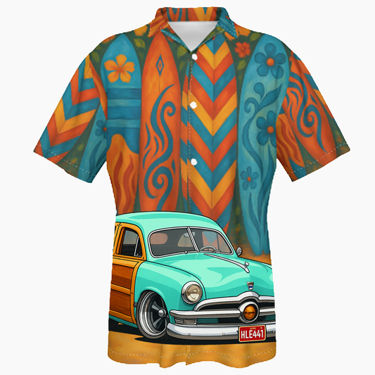 HLE441 (CU) Hawaiian Shirt - Surfboard