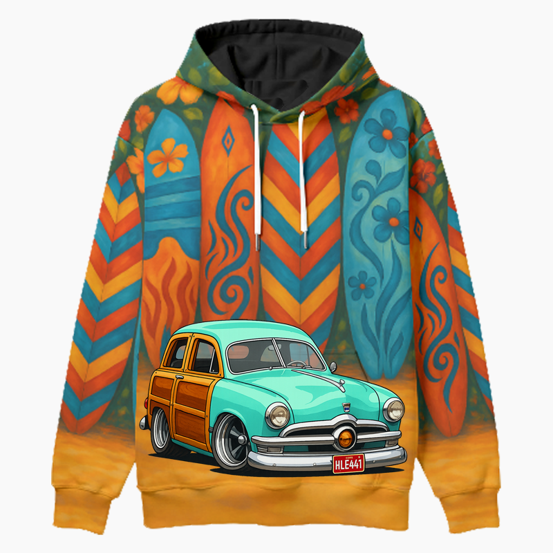HLE441 (CU) Woodie Hoodie - Surfboard
