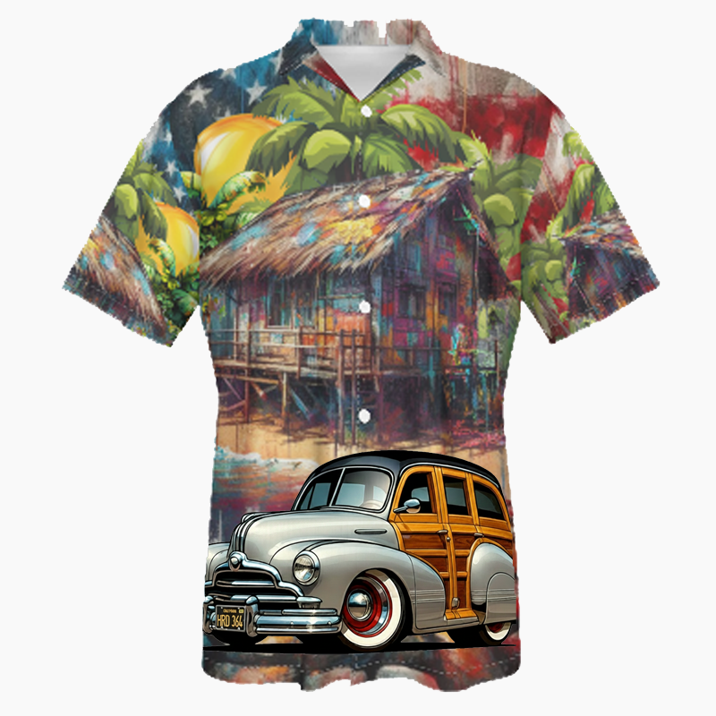 HRD364 (CA) Hawaiian Shirt - Patriotic