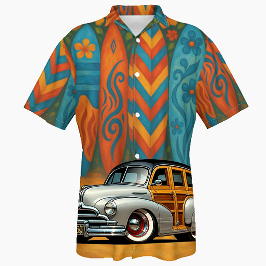 HRD364 (CA) Hawaiian Shirt - Surfboard