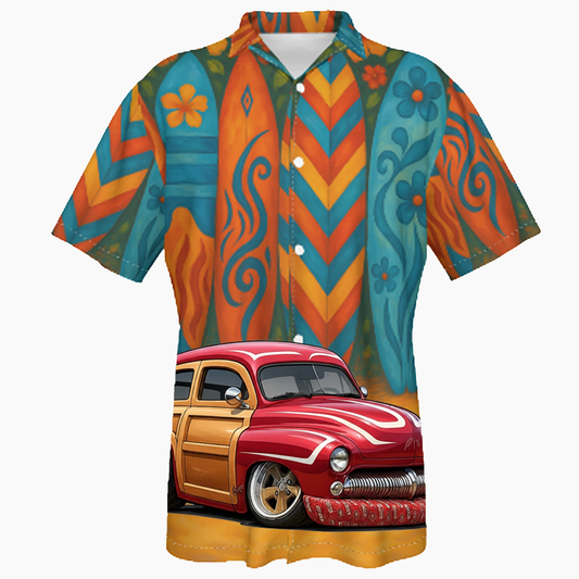HTRDWDY (CA) Hawaiian Shirt - Surfboard
