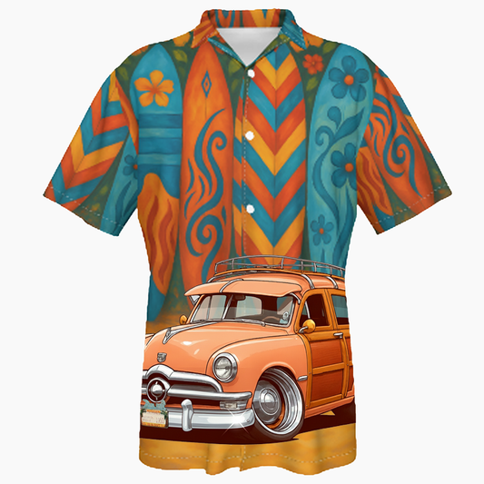 HV1950 (CA) Hawaiian Shirt - Surfboard