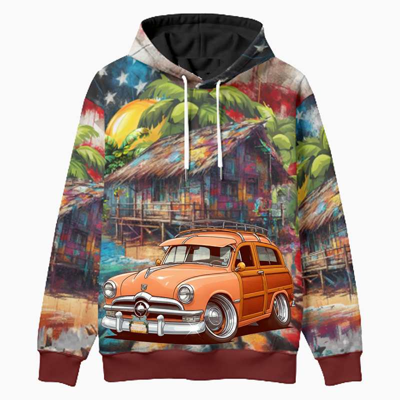 HV1950 (CA) Woodie Hoodie - Patriotic