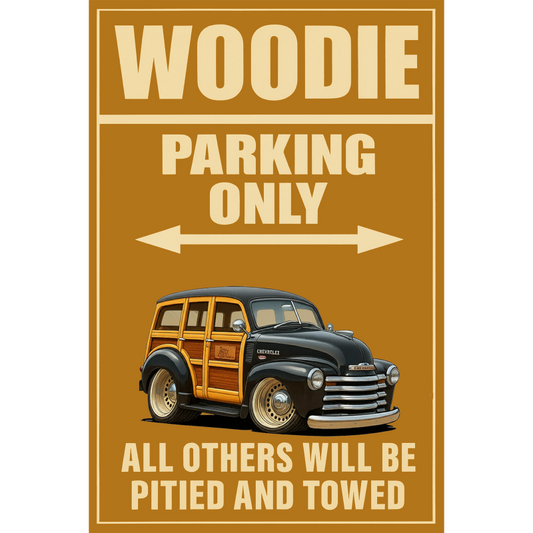 HV297T (CA) Sign - Woodie Parking Only