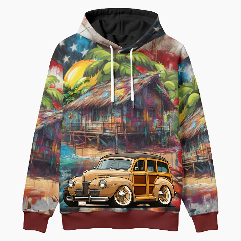 HV3062 (CA) Woodie Hoodie - Patriotic