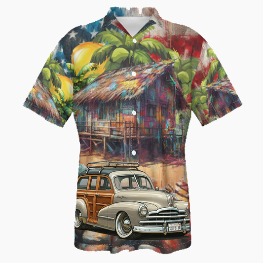 HVB734 (CA) Hawaiian Shirt - Patriotic