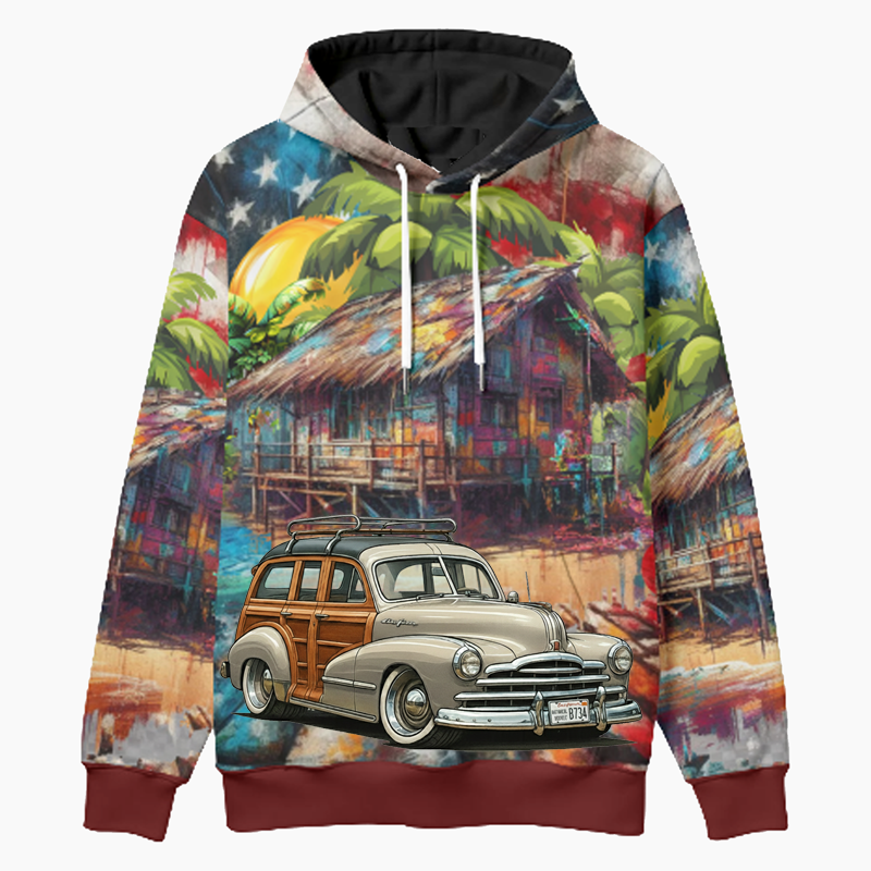 HVB734 (CA) Woodie Hoodie - Patriotic