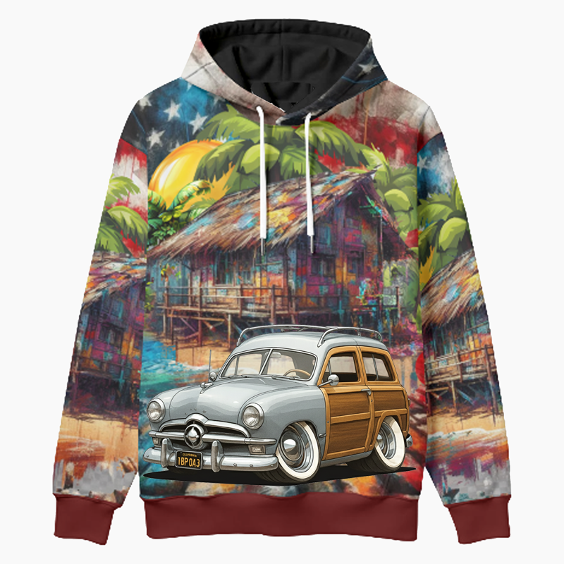 IBP043 (CA) Woodie Hoodie - Patriotic