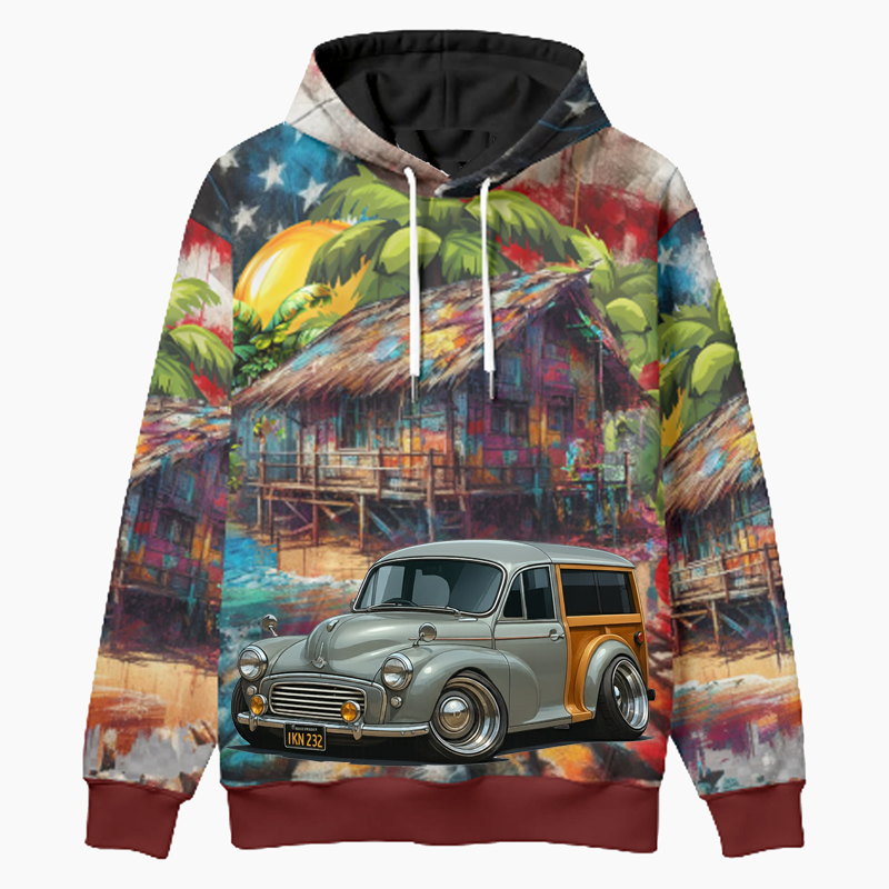 IKN232 (CA) Woodie Hoodie - Patriotic