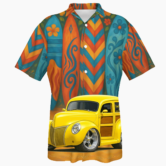IRONWD (CA) Hawaiian Shirt - Surfboard