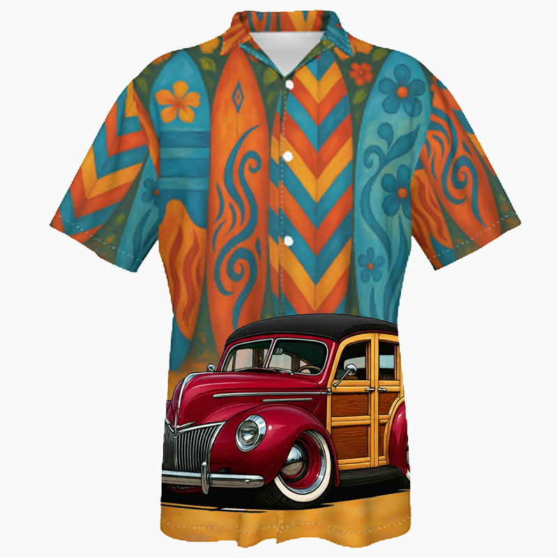 JIMZ39 (CA) Hawaiian Shirt - Surfboard