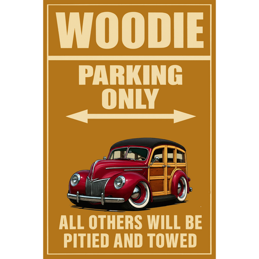 JIMZ39 (CA) Sign - Woodie Parking Only