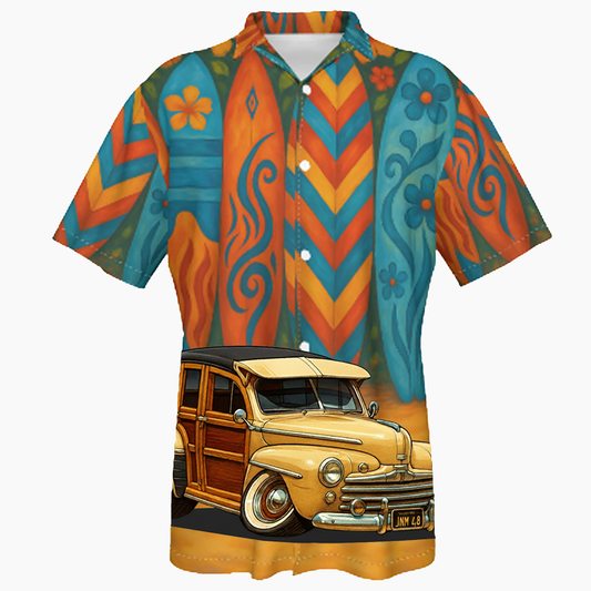 JNM48 (CA) Hawaiian Shirt - Surfboard