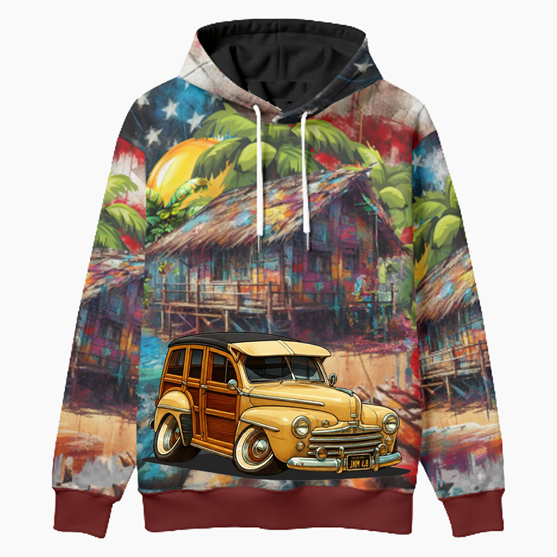 JNM48 (CA) Woodie Hoodie - Patriotic