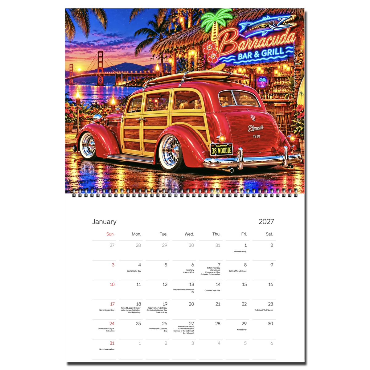 2027 Woodie Calendar