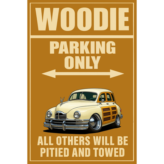 KRZ4NU (CA) Sign - Woodie Parking Only