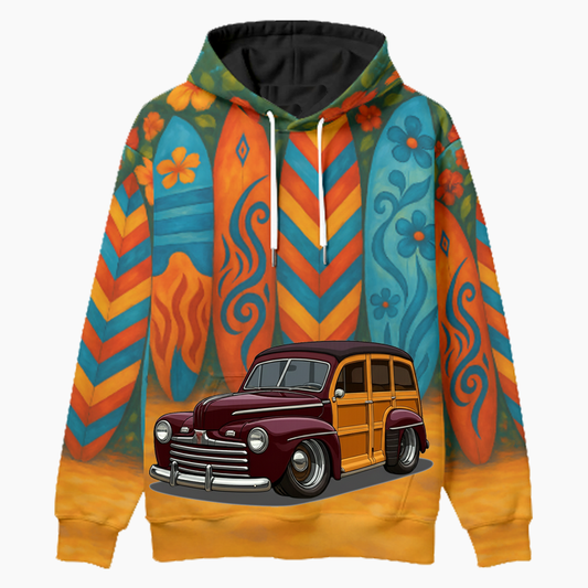 OLD46 (CA) Woodie Hoodie - Surfboard