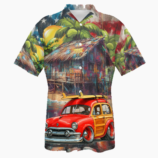 OLDSRFR (CA) Hawaiian Shirt - Patriotic