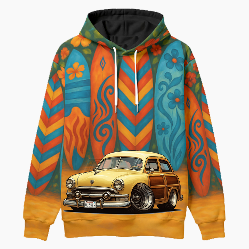 OLSRFR (CA) Woodie Hoodie - Surfboard