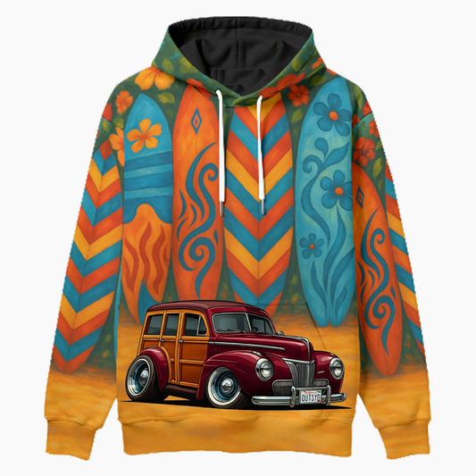OUTSYD (CA) Woodie Hoodie - Surfboard