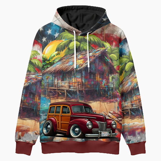 OUTSYD (CA) Woodie Hoodie - Patriotic