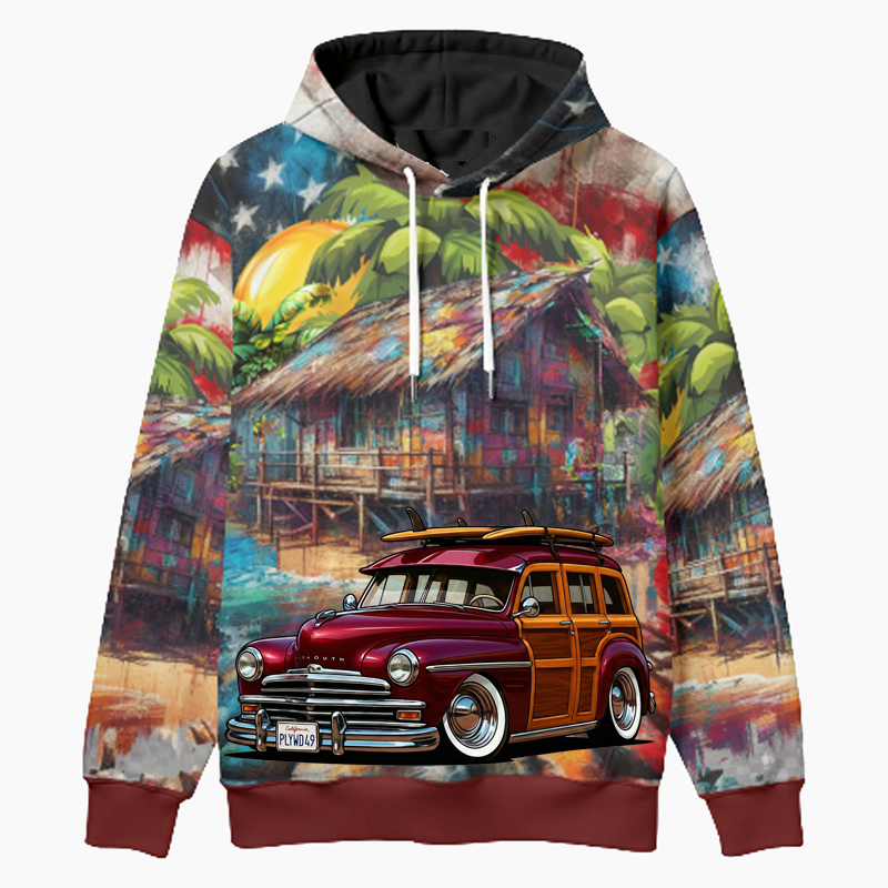 PLYWD49 (CA) Woodie Hoodie - Patriotic