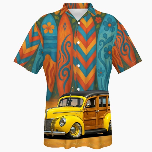 POPSWDE (CA) Hawaiian Shirt - Surfboard