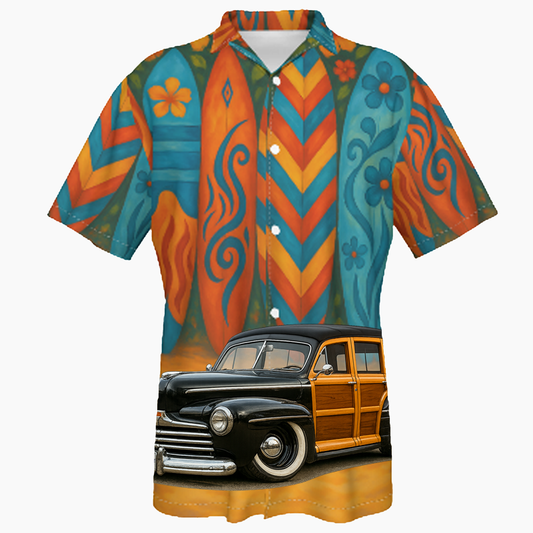 RUSURFN (CA) Hawaiian Shirt - Surfboard