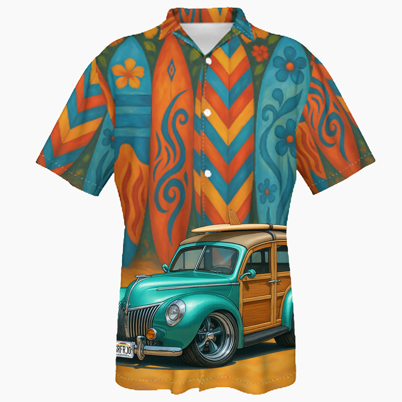 SRFRJO (HI) Hawaiian Shirt - Surfboard