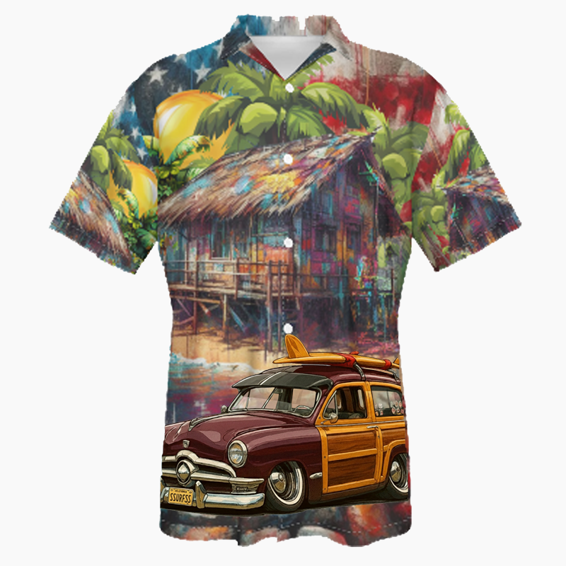 SSURFSS (CA) Hawaiian Shirt - Patriotic