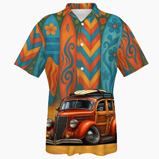 SURF36 (CA) Hawaiian Shirt - Surfboard