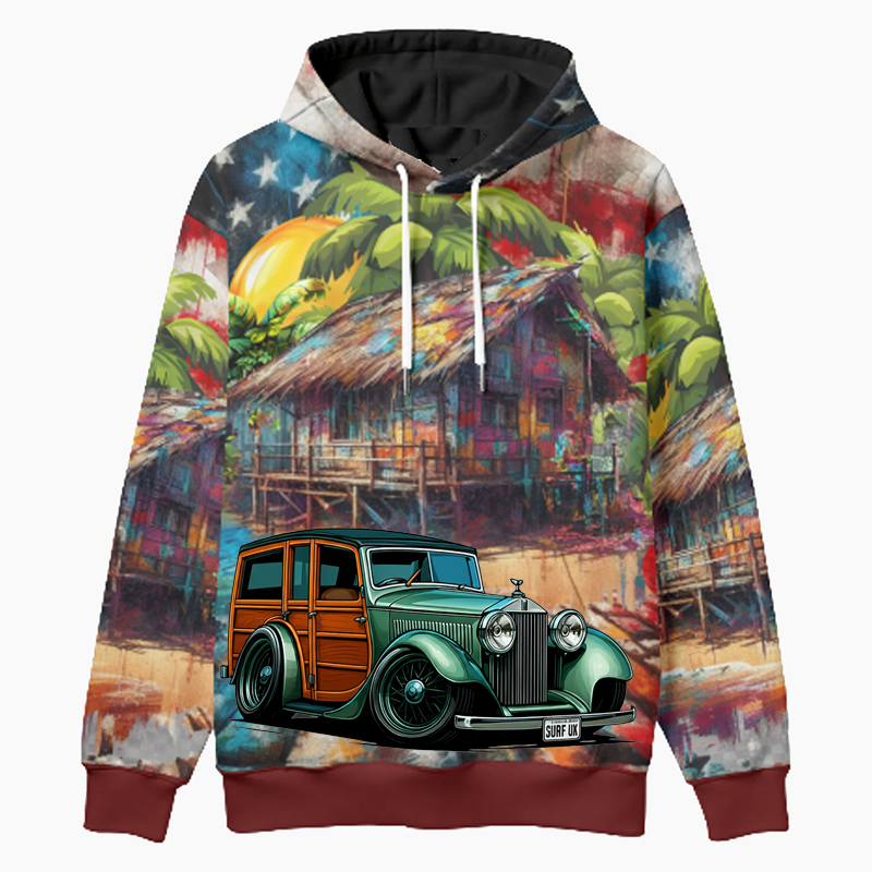 SURFUK (CA) Woodie Hoodie - Patriotic