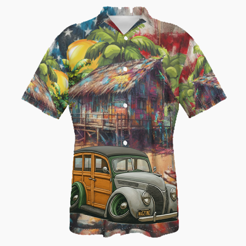 WAS27MI (CA) Hawaiian Shirt - Patriotic