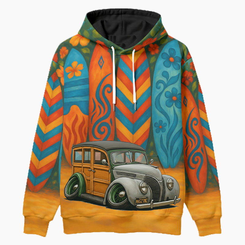 WAS27MI (CA) Woodie Hoodie - Surfboard