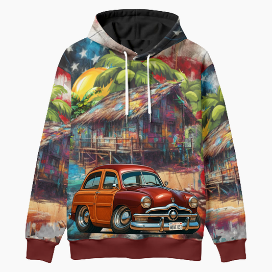 WAVEQST (CA) Woodie Hoodie - Patriotic