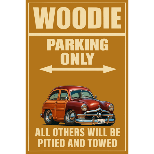WAVEQST (CA) Sign - Woodie Parking Only