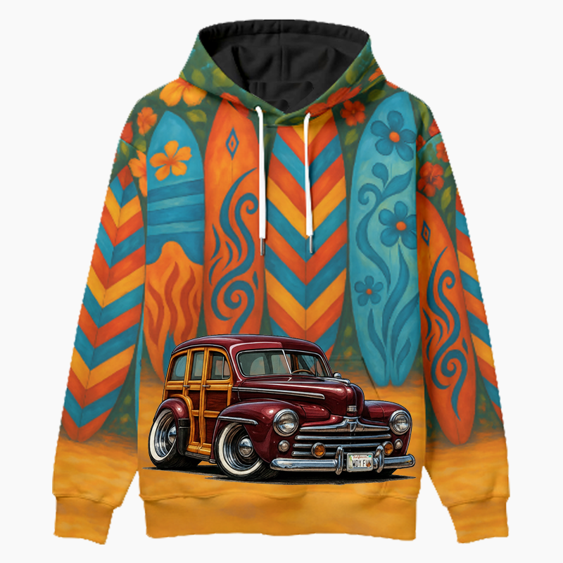 WDYFUN (CA) Woodie Hoodie - Surfboard