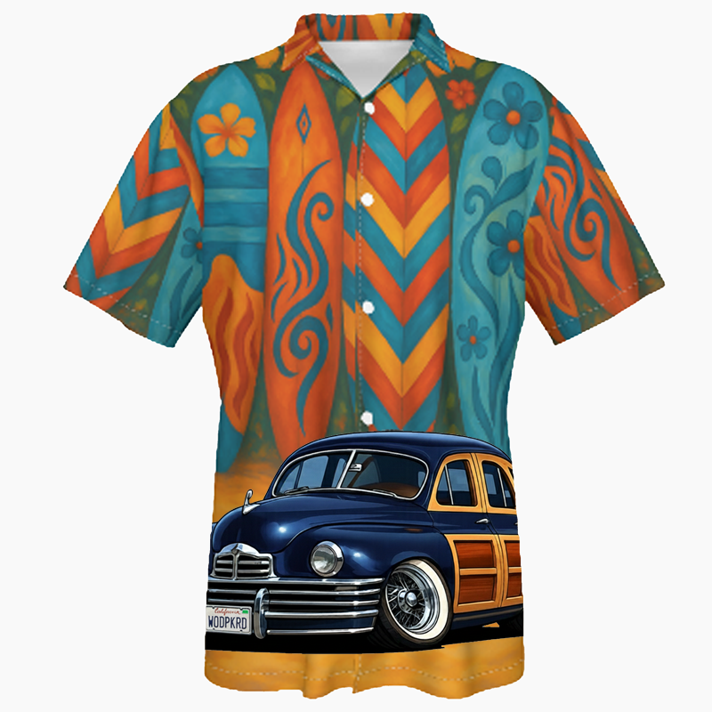 WODPKRD (CA) Hawaiian Shirt - Surfboard