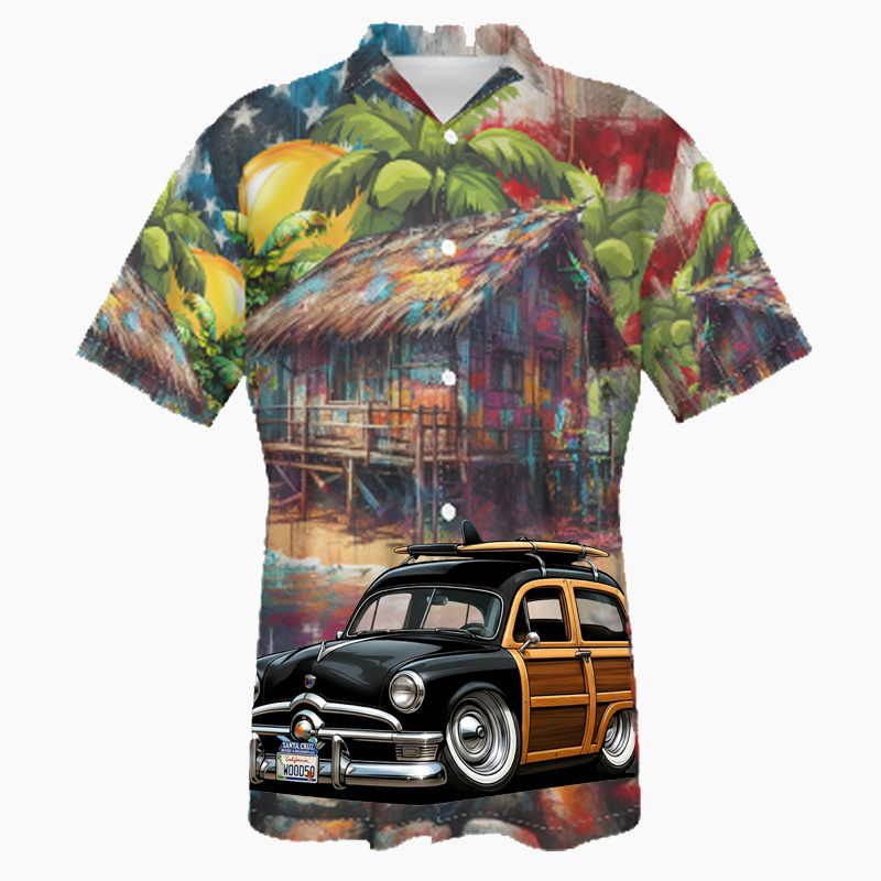 WOOD50 (CA) Hawaiian Shirt - Patriotic