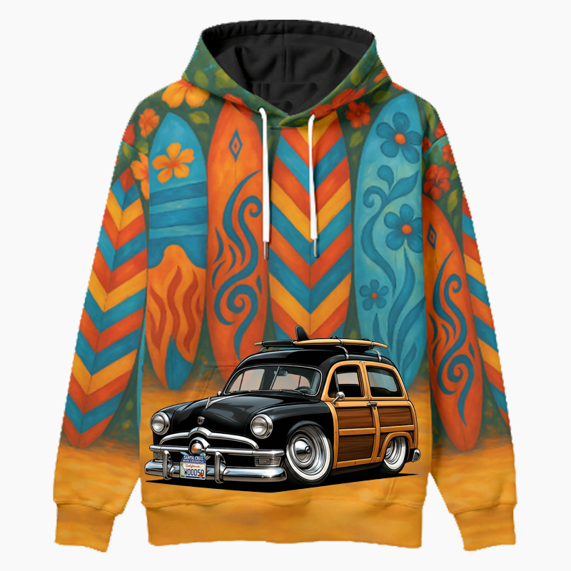WOOD50 (CA) Woodie Hoodie - Surfboard