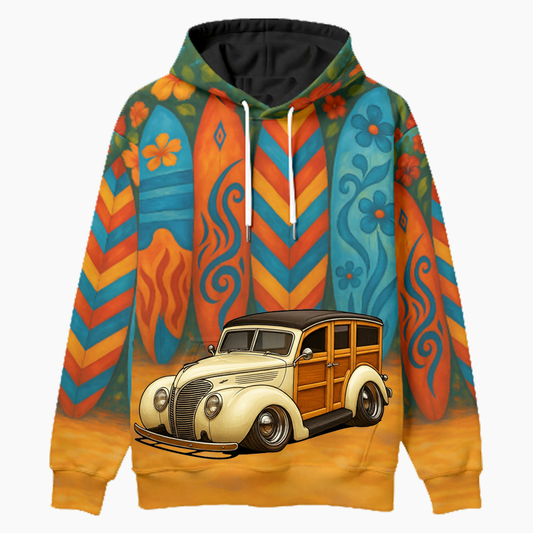 WOODROD (CA) Woodie Hoodie - Surfboard