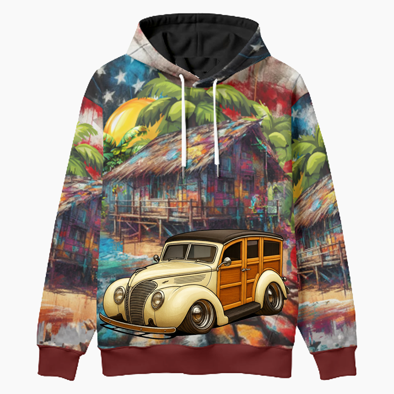 WOODROD (CA) Woodie Hoodie - Patriotic
