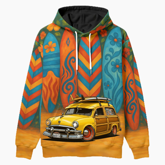 WOODY51 (CA) Woodie Hoodie - Surfboard