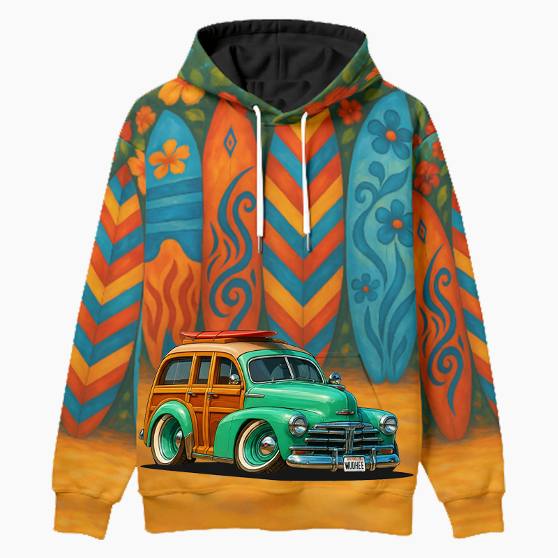 WUDHEE (CA) Woodie Hoodie - Surfboard